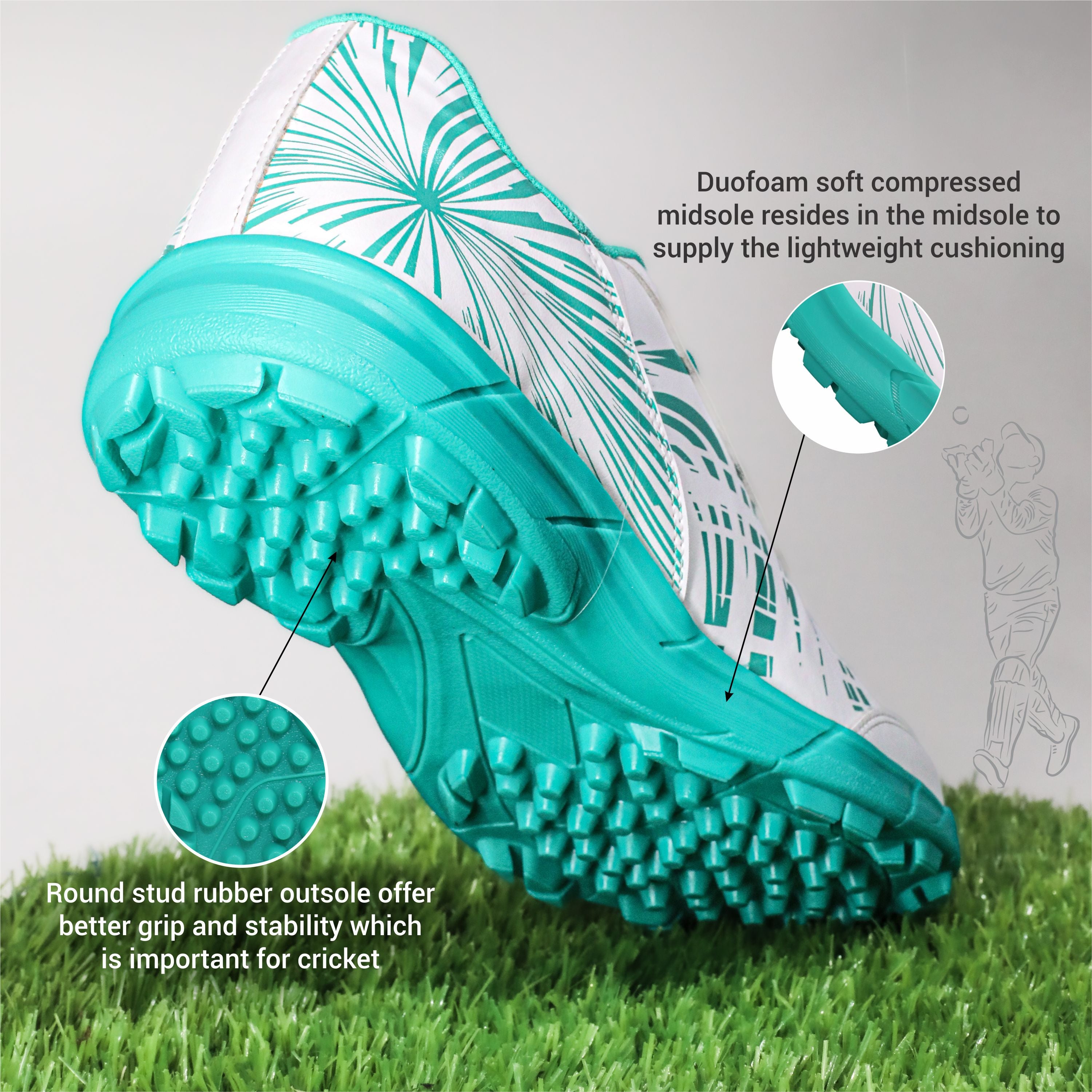 AIVIN County Cricket Shoes