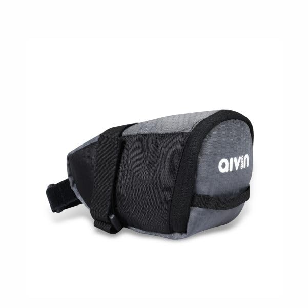 Aivin Saddle Bag Bicycle Under Seat Bag, Travel Bag, Cycle Accessories for Tools, Mobile Phones Bicycle Storage Bag, Carrier for All Bikes (Black/Grey)
