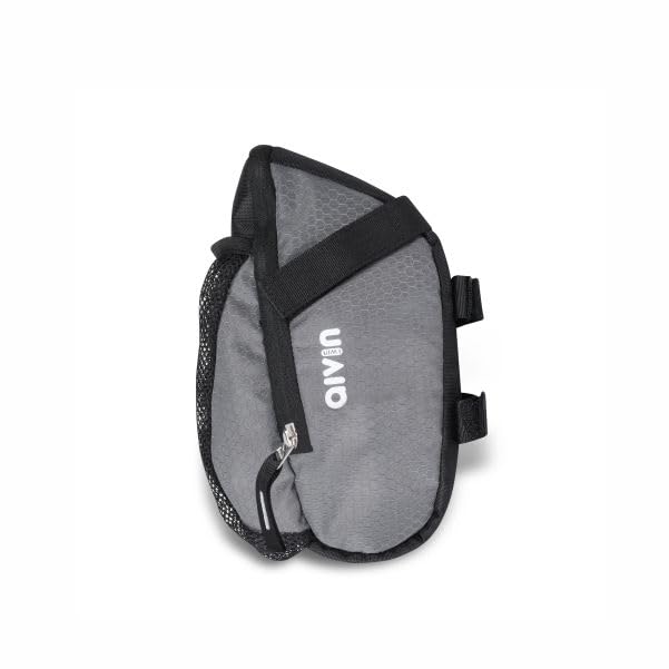 Aivin Saddle Bag with Pouch for carring Water Bottle Bicycle Under Seat Bag, Travel Bag, Cycle Accessories for Tools, Mobile Phones Bicycle Storage Bag, Carrier for All Bikes (Black/Grey)
