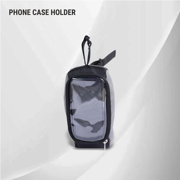 Aivin Phone Case Holder, Bicycle Phone Front Frame Bag, Bicycle Bag, Waterproof Bike Phone Mount Top Tube Bag,Phone Case Holder Accessories Cycling Pouch Compatible with All Phone (Black/Grey)