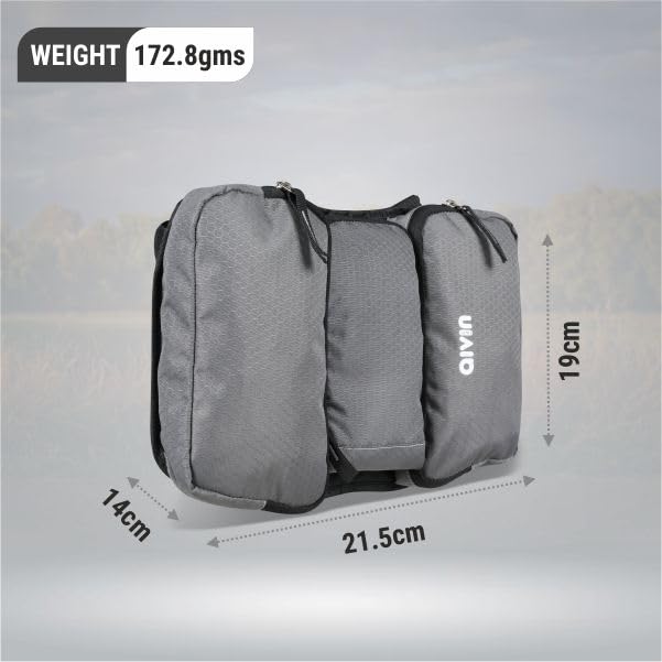 Aivin Front Frame Bag Pouch, Bike Frame Bag for Bicycle Tools, Cycle Bag for Bicycle Accessories, Hard Shell Bike Travel Bags. Cycle Handlebar Bag (Black/Grey)