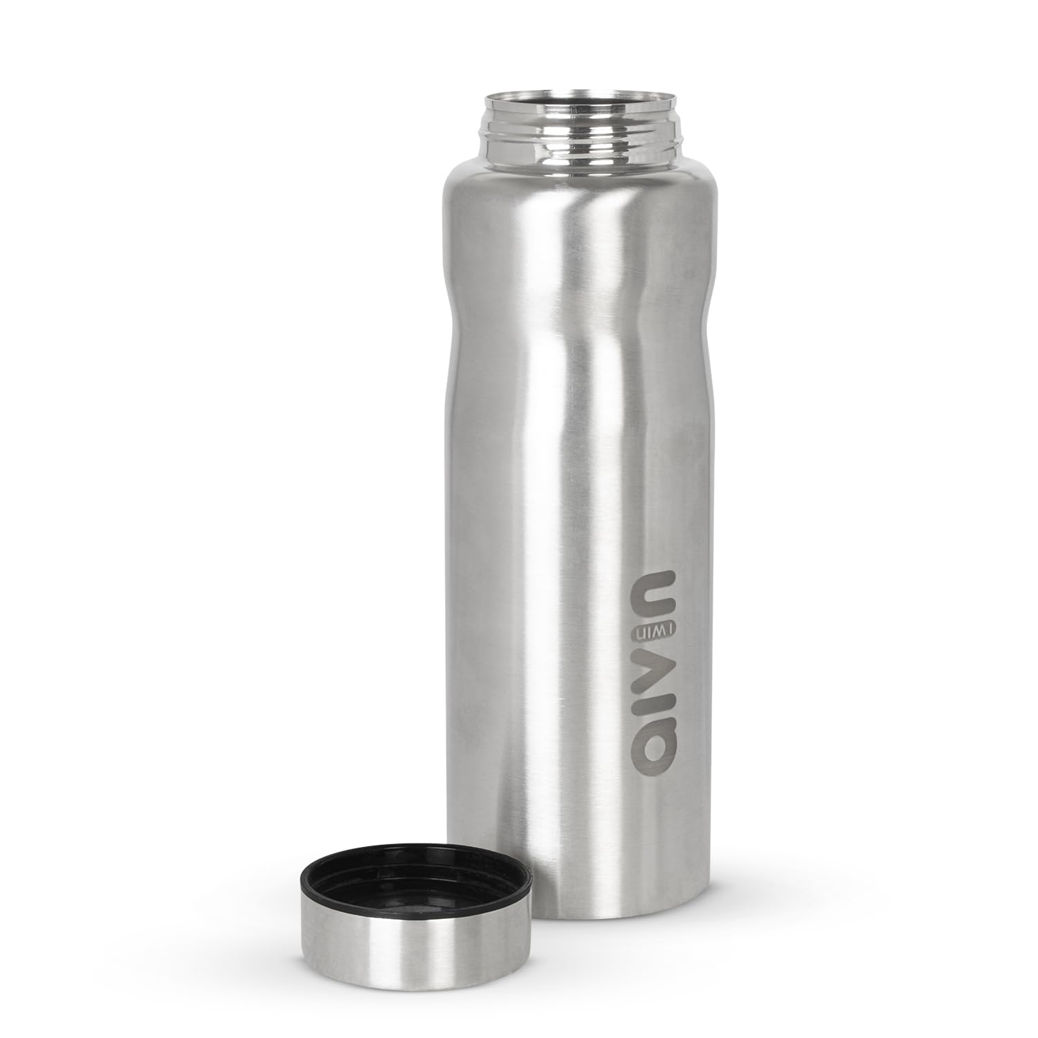 AIVIN Iceland Stainless Steel Water Bottle  Leak proof & break-proof  Lid is sealed by a silicone ring  Best Usage for OfficeSchoolCollegeGymPicnicHomeFridge 1 Litre  Silver (Iceland)