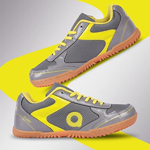 AIVIN Clash Badminton Shoes for Men, Rubber Sole with PVC Synthetic Leather Upper and mesh for Sports, Badminton, Volleyball, Squash, and Table Tennis Light Weight Shoes