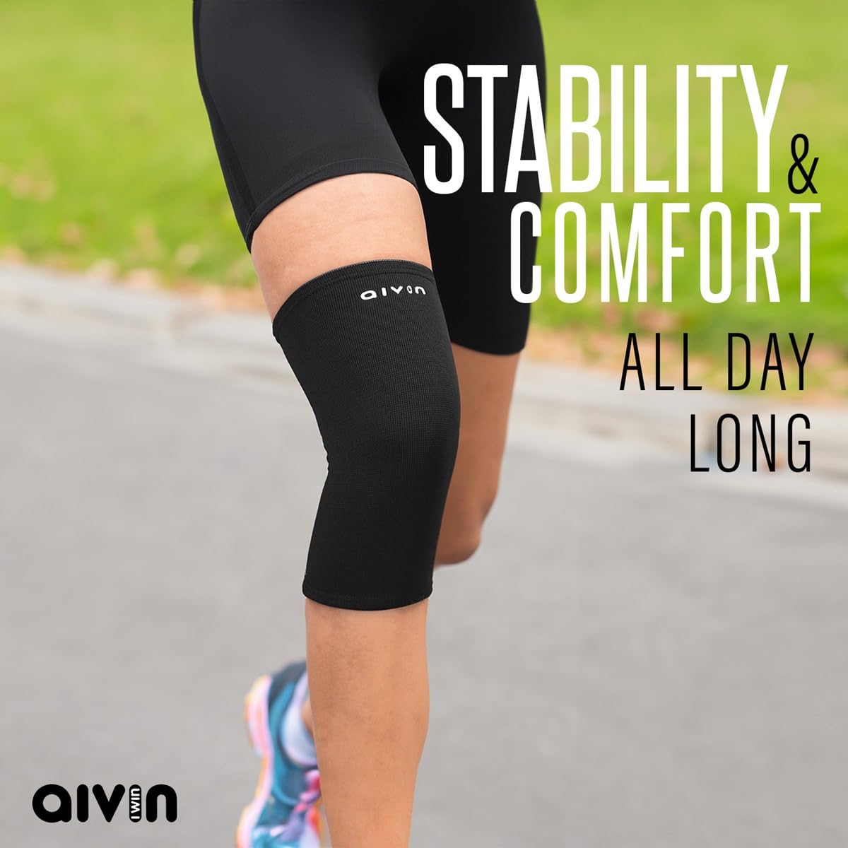AIVIN Shadow Knee Support For Men&Women Knee Caps For Women Knee Cap For Men Knee Brace For Knee Pain Relief Products Knee Pad Leg Sleeves For Men Gym Squats Knee Belt Knee Support (L)