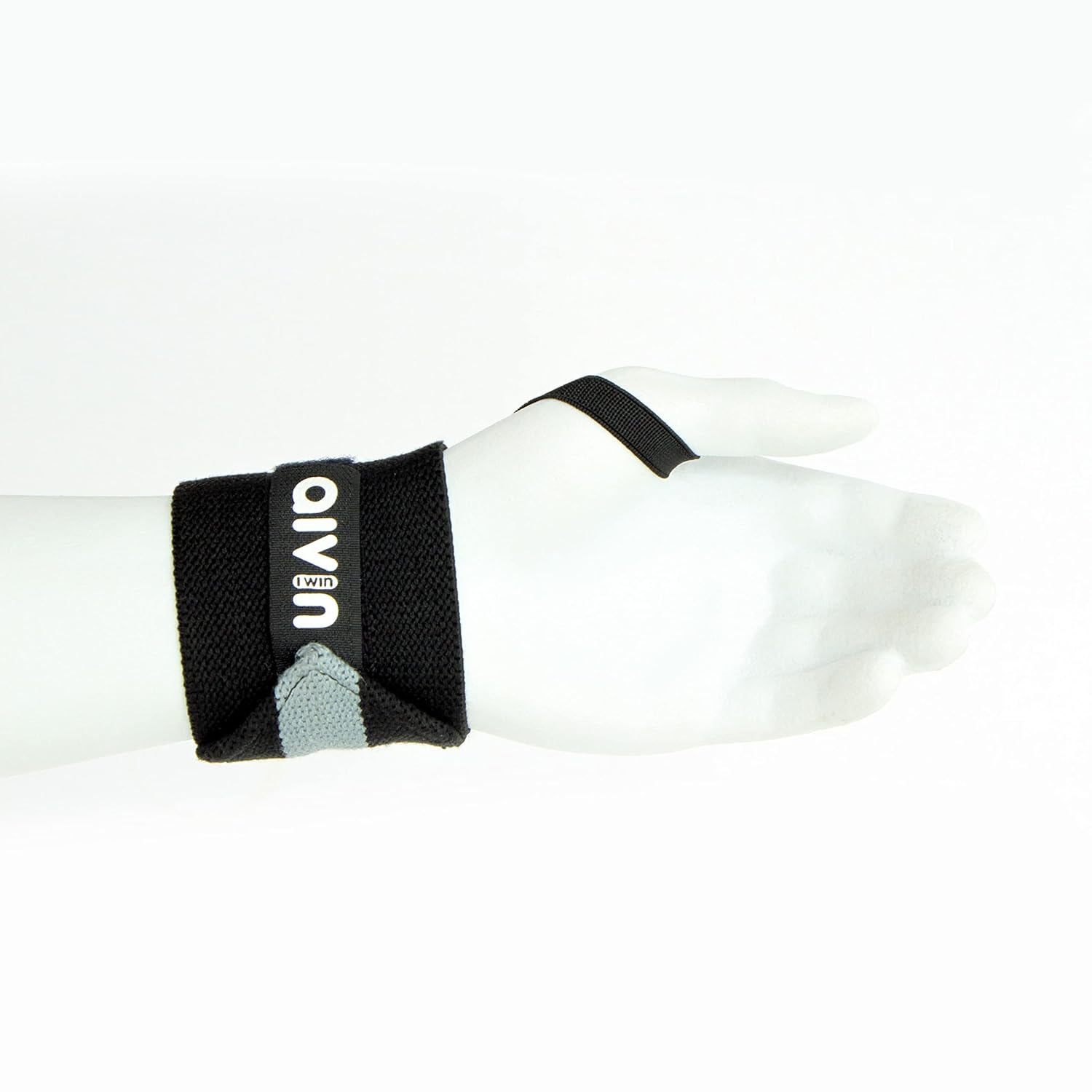 Aivin Weight Lifting Wrist with Thumb Strap (BlackGrey) Free Size