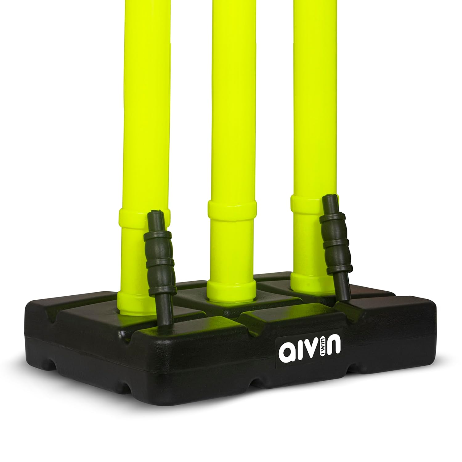 Aivin Bowled Cricket Stumps Set (3 Stumps + 2 Bails + 1 Stand) L. Yellow (L Yellow)