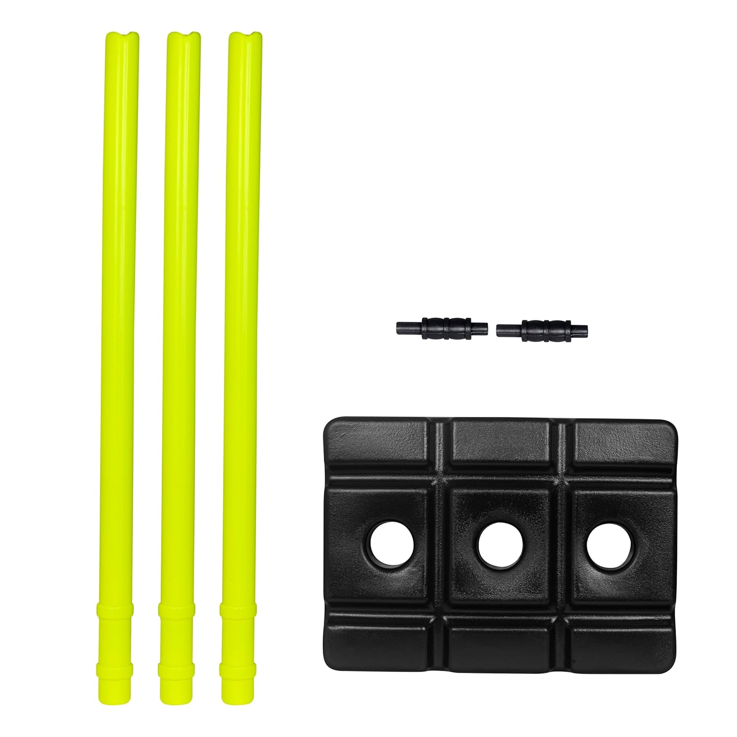 Aivin Bowled Cricket Stumps Set (3 Stumps + 2 Bails + 1 Stand) L. Yellow (L Yellow)