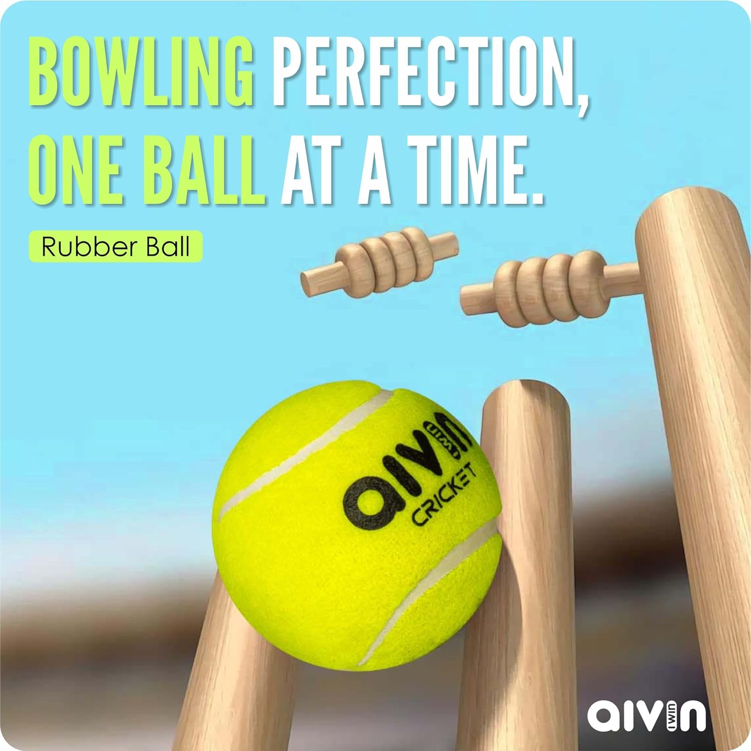 AIVIN Speed High Bounce Tennis Cricket Ball (1)