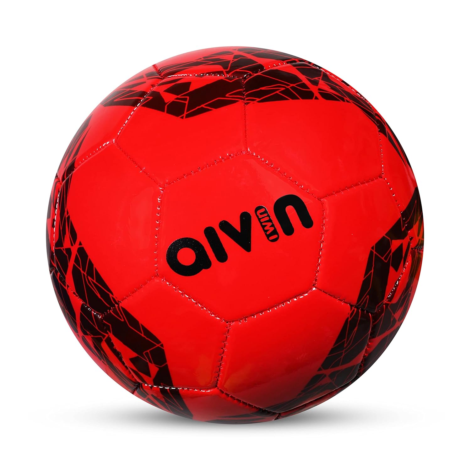Aivin England Machine Stitched Football Game, for Training, Match, Sports, Playing, Outdoor Ball, Durable & Water Resistance Football for Practice, 32 Panel, Size-5 (Red)