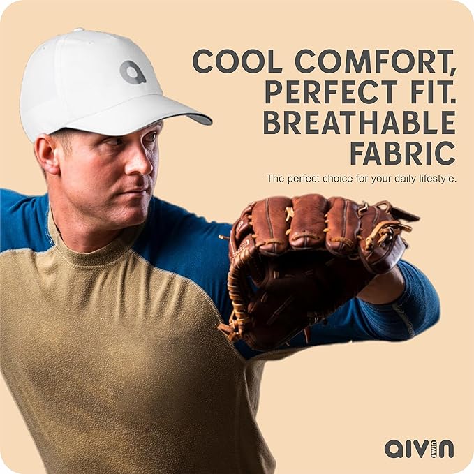 AIVIN Head Caps for Men & Womens Caps with Adjustable Strap for Boys & Girls Unisex Caps for All Sports Breathable Summer Cap