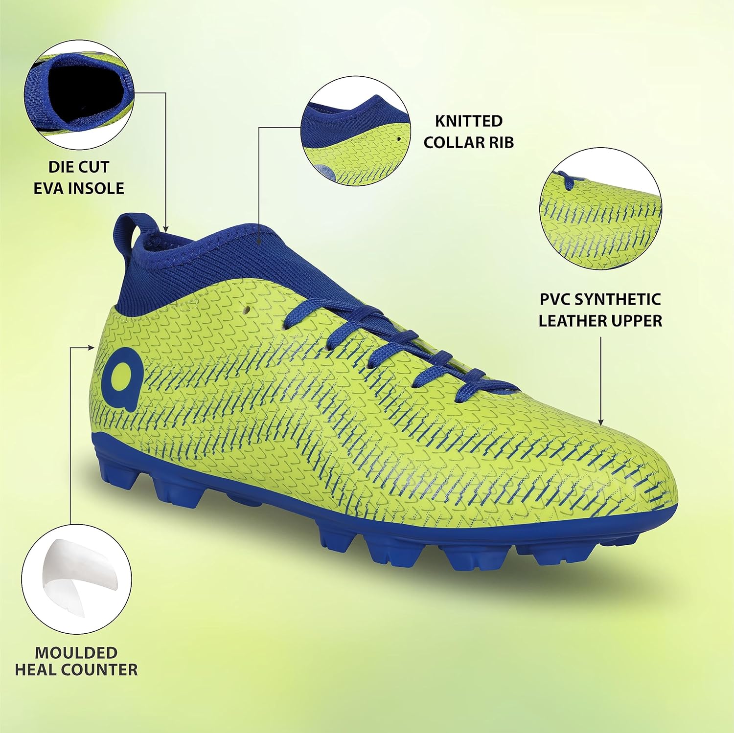 Pro Rattle Snake Football Stud Black/Orange Football Shoes for Men