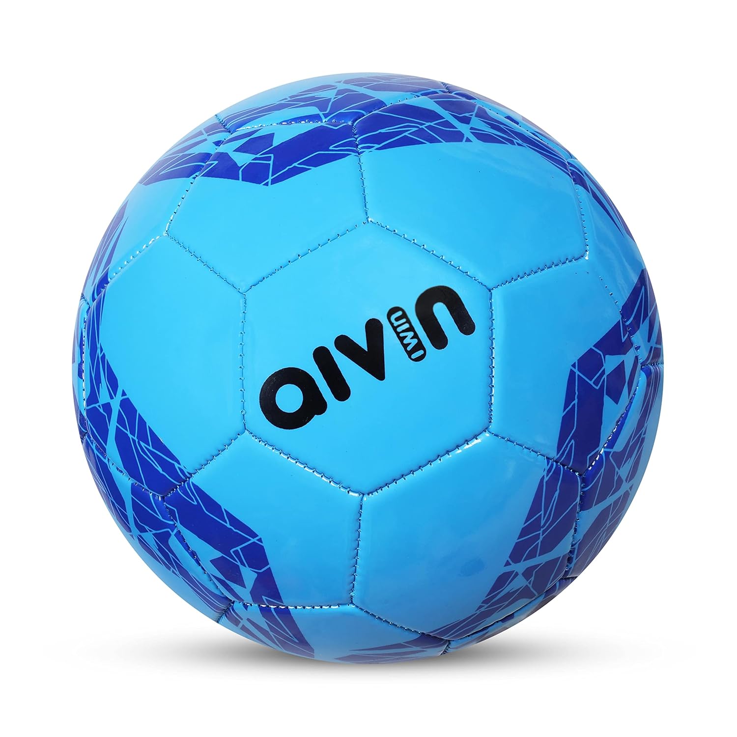 Aivin Argentina Machine Stitched Football Game, for Training, Match, Sports, Playing, Outdoor Ball, Durable & Water Resistance Football for Practice, 32 Panel, Size-5 (Blue)