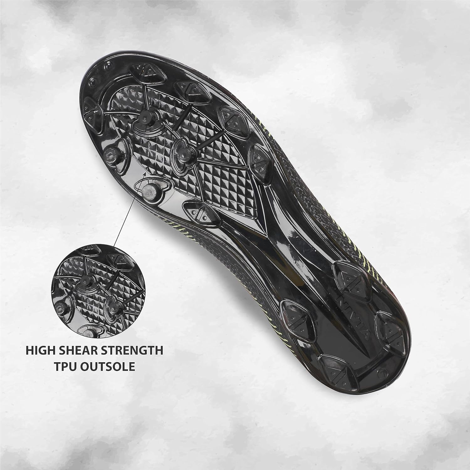 Pro Rattle Snake Football Stud Black Football Shoes for Men