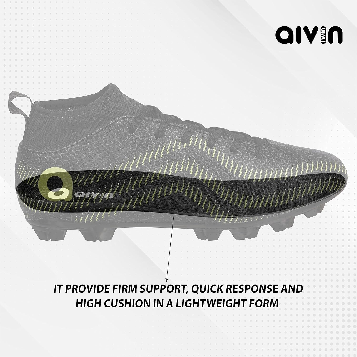 Pro Rattle Snake Football Stud Black Football Shoes for Men