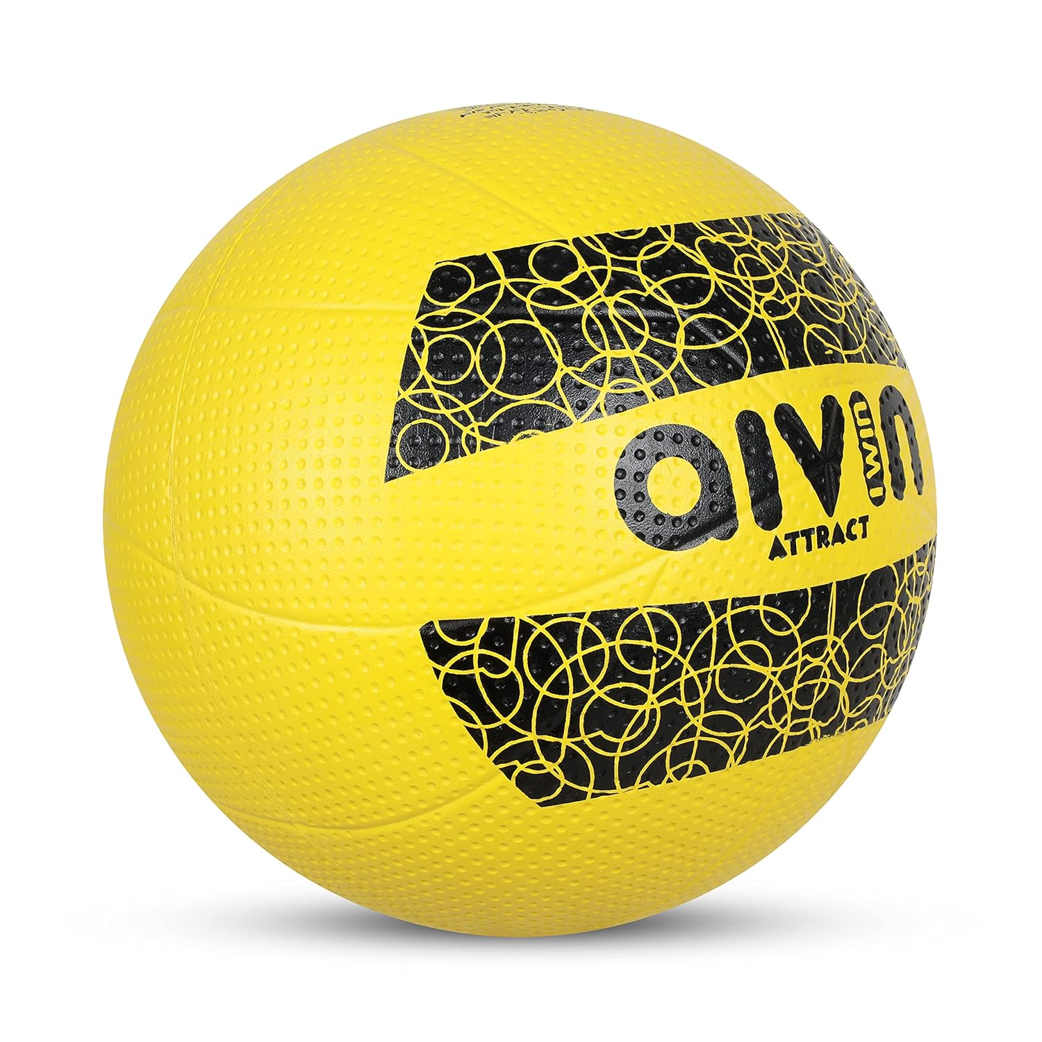 AIVIN Attract Volleyball, Volleyball Games, Match Ball, Training Ball, Indoor, Outdoor Ball, Durable for Practice, Water Resistant and Suitable for All Surface, (Yellow) Size-4
