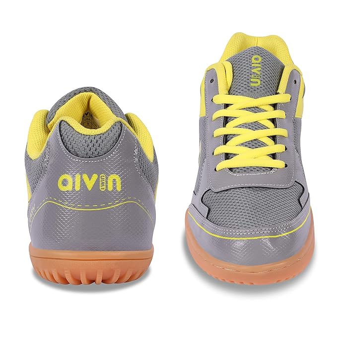 AIVIN Clash Badminton Shoes for Men, Rubber Sole with PVC Synthetic Leather Upper and mesh for Sports, Badminton, Volleyball, Squash, and Table Tennis Light Weight Shoes