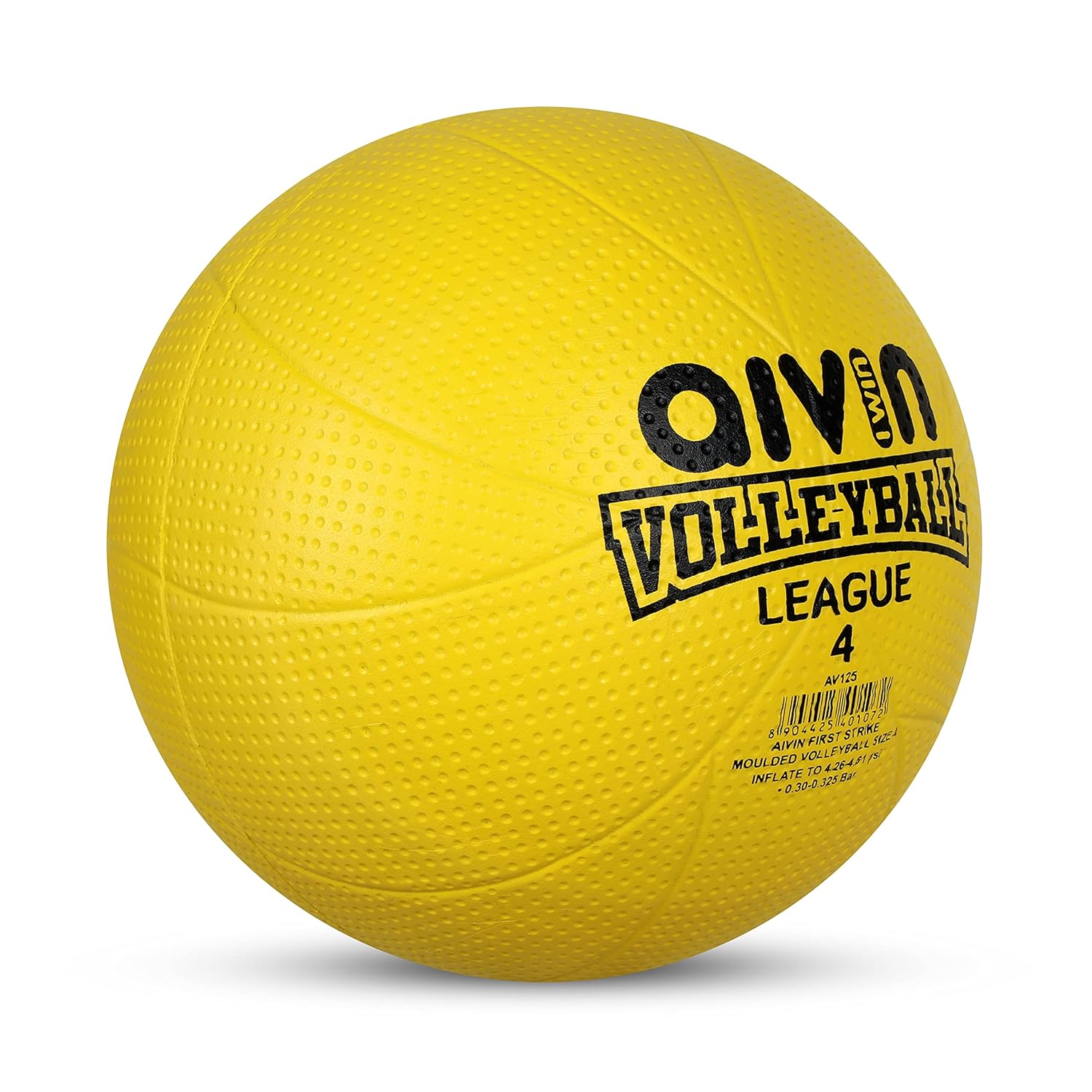AIVIN First-Strike League Volleyball, Moulded Volleyball Games, Match Ball, Training Ball, Indoor, Outdoor Ball, Durable for Practice, Water Resistant and Suitable for All Surface, (Yellow) Size-4