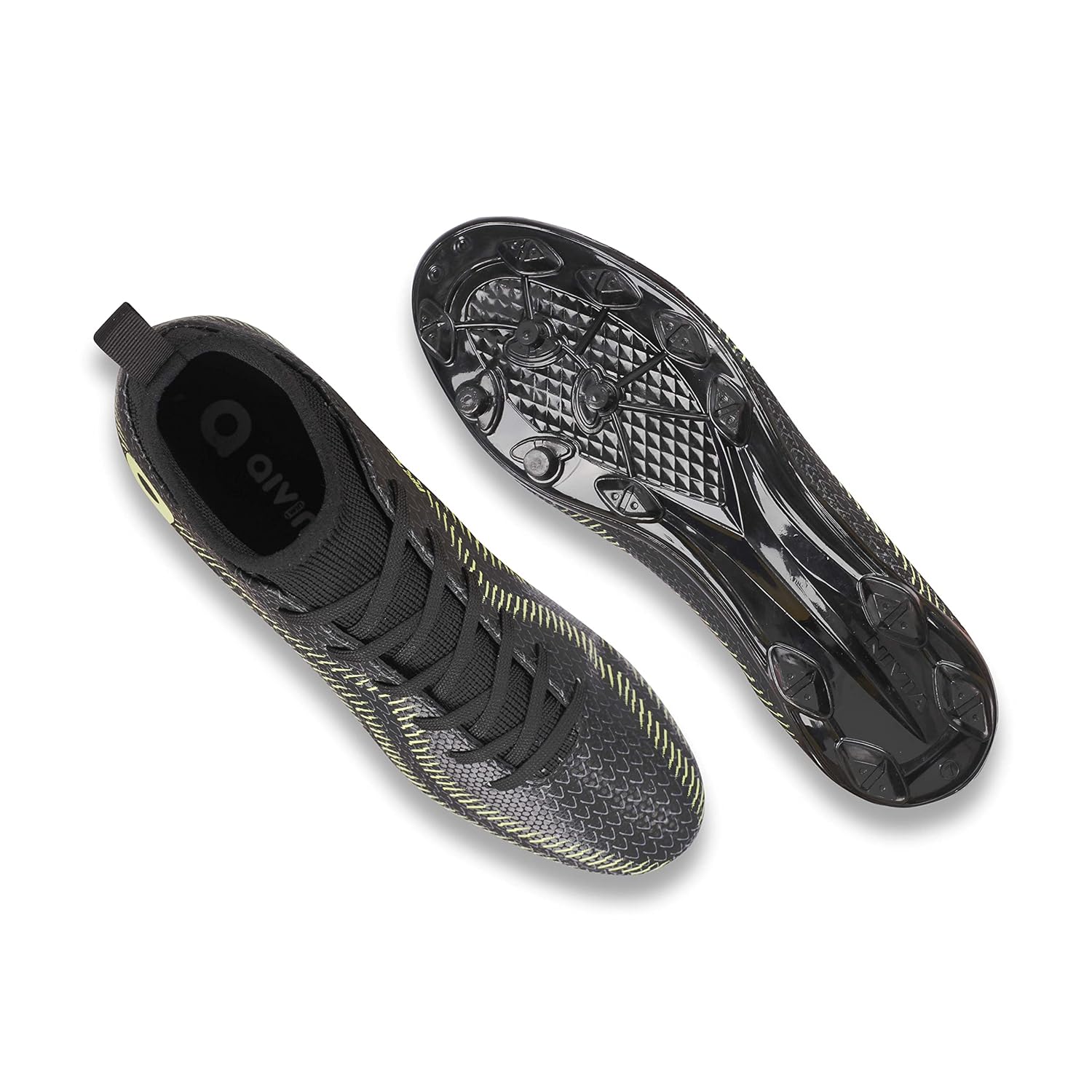 Pro Rattle Snake Football Stud Black Football Shoes for Men