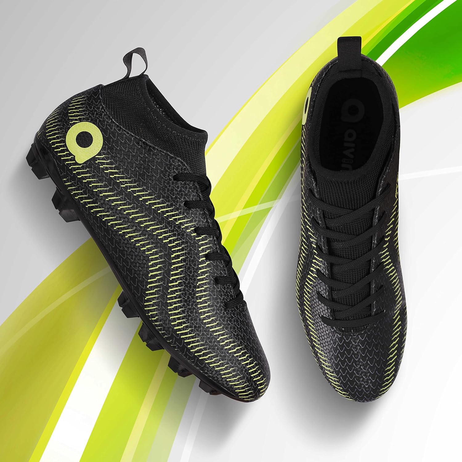 Pro Rattle Snake Football Stud Black Football Shoes for Men