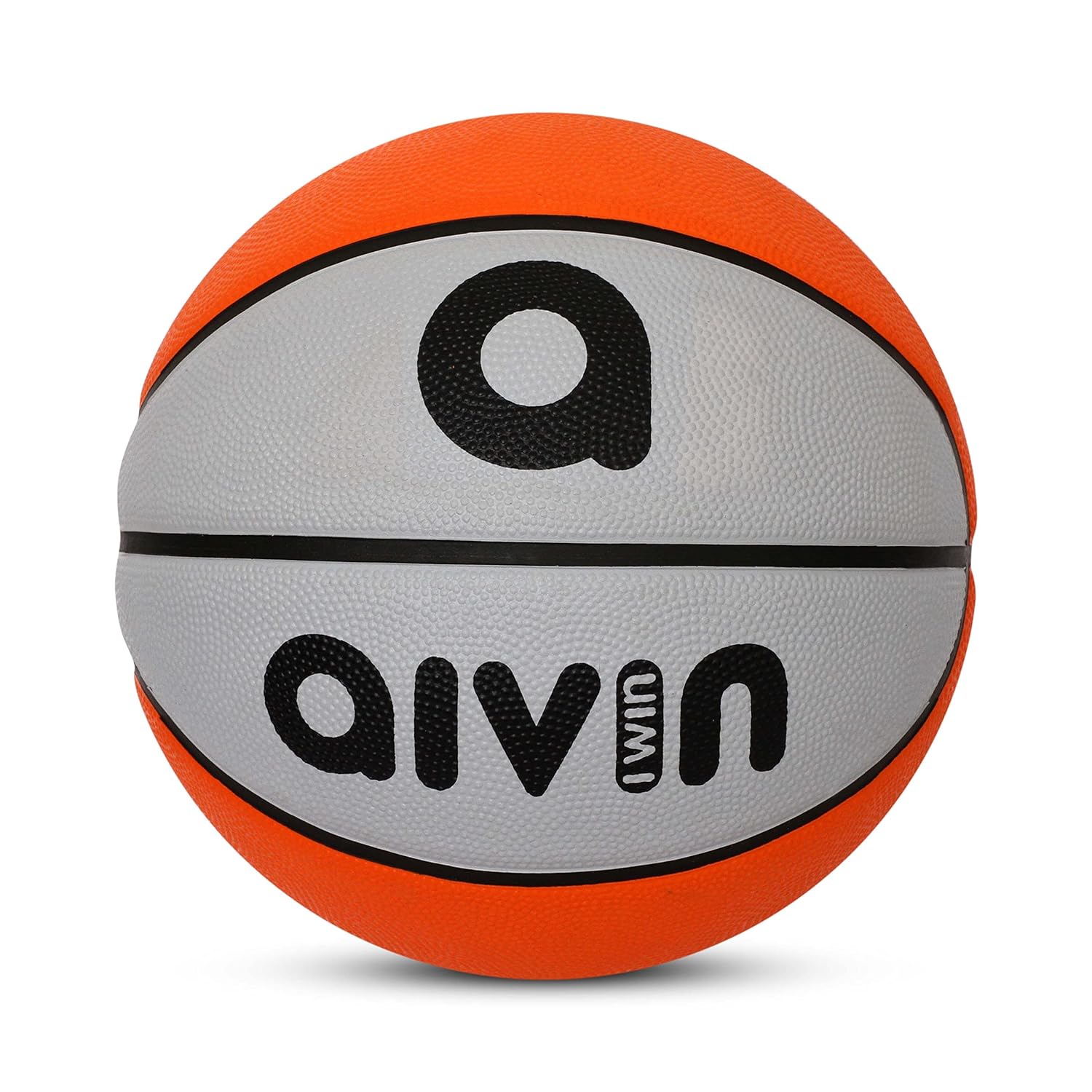 Aivin Onset Basketball, Rubberized Moulded Basketball Game, for Match, Training, Outdoor Ball, Durable for Practice, Waterproof and Suitable for All Surface, 8 Panel, Material-Rubber (Grey/Red) Size-7