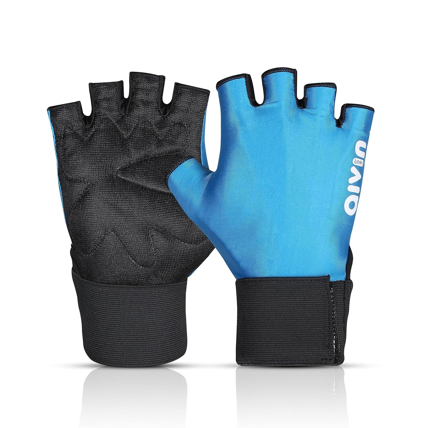 AIVIN Men Spectre Gym Gloves with Wrist Wrap Design for Gym Workouts, Weight Lifting, Exercise, Pull-Up, Crossfit, Cycling, Fitness, and Training with Good Grip and Soft Padding Size - Medium (Blue)