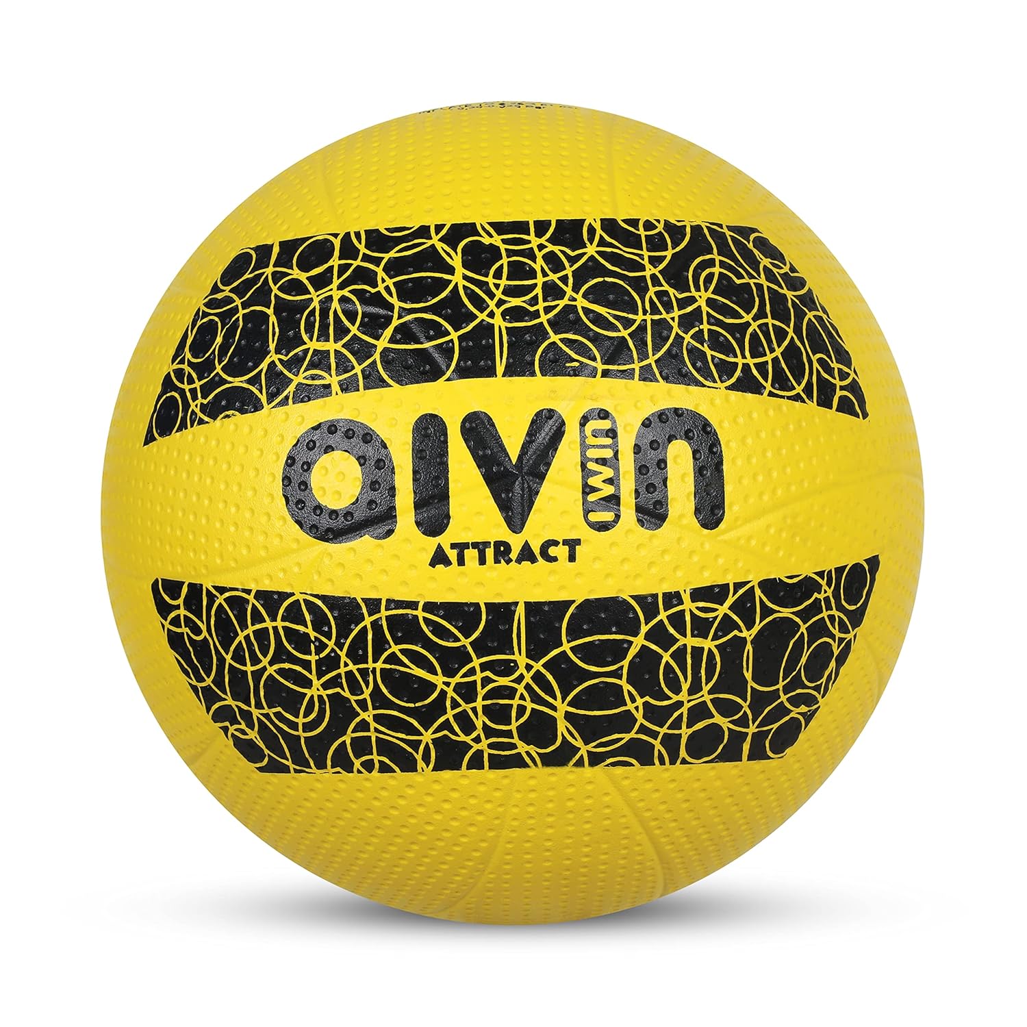 AIVIN Attract Volleyball, Volleyball Games, Match Ball, Training Ball, Indoor, Outdoor Ball, Durable for Practice, Water Resistant and Suitable for All Surface, (Yellow) Size-4