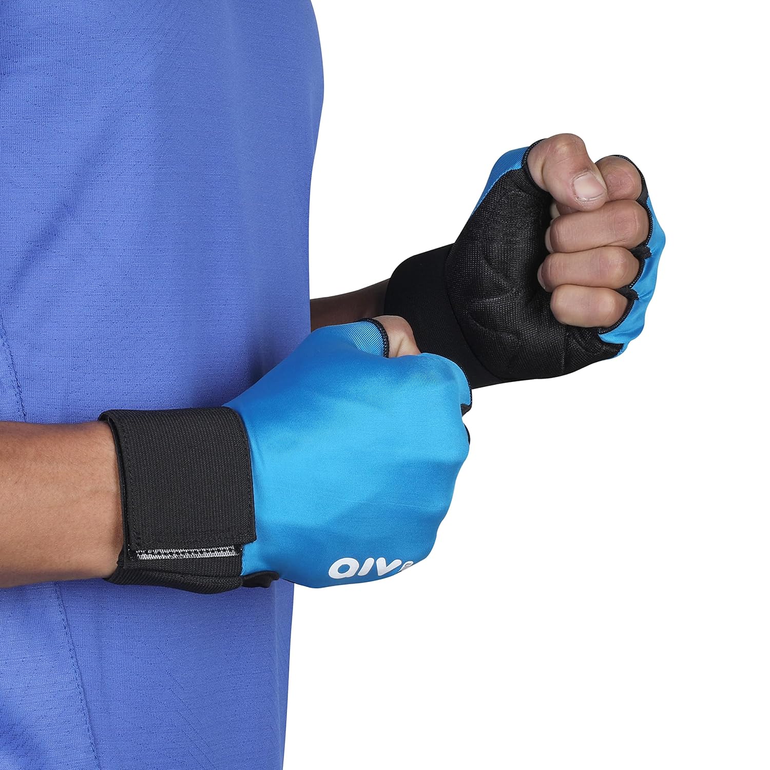 AIVIN Men Spectre Gym Gloves with Wrist Wrap Design for Gym Workouts, Weight Lifting, Exercise, Pull-Up, Crossfit, Cycling, Fitness, and Training with Good Grip and Soft Padding Size - Medium (Blue)