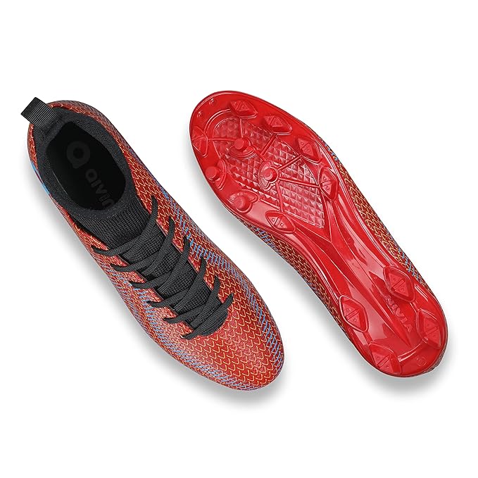 Pro Rattle Snake Football Stud Black/Orange Football Shoes for Men