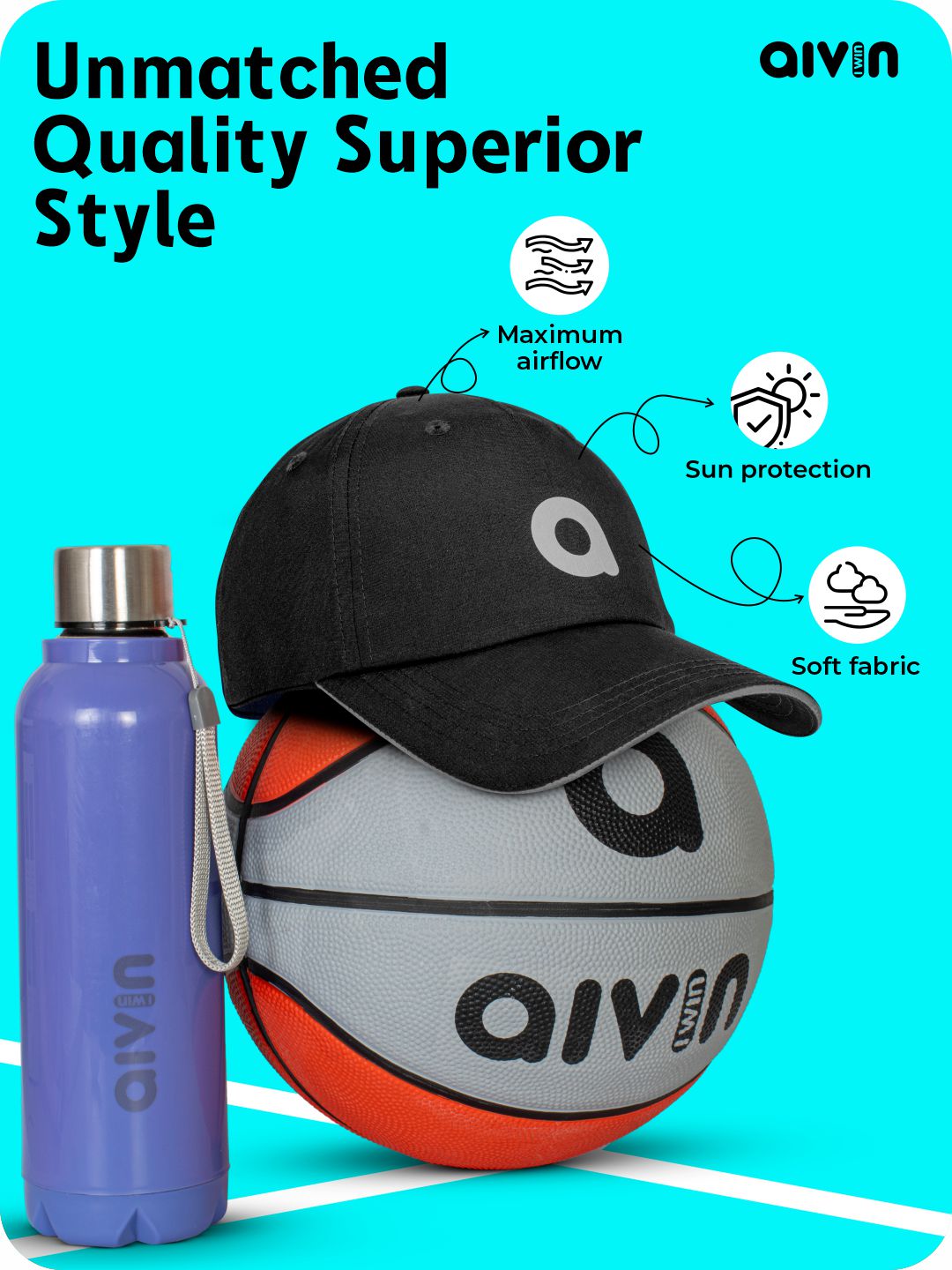 AIVIN Head Caps for Men & Womens Caps with Adjustable Strap for Boys & Girls Unisex Caps for All Sports Breathable Summer Cap