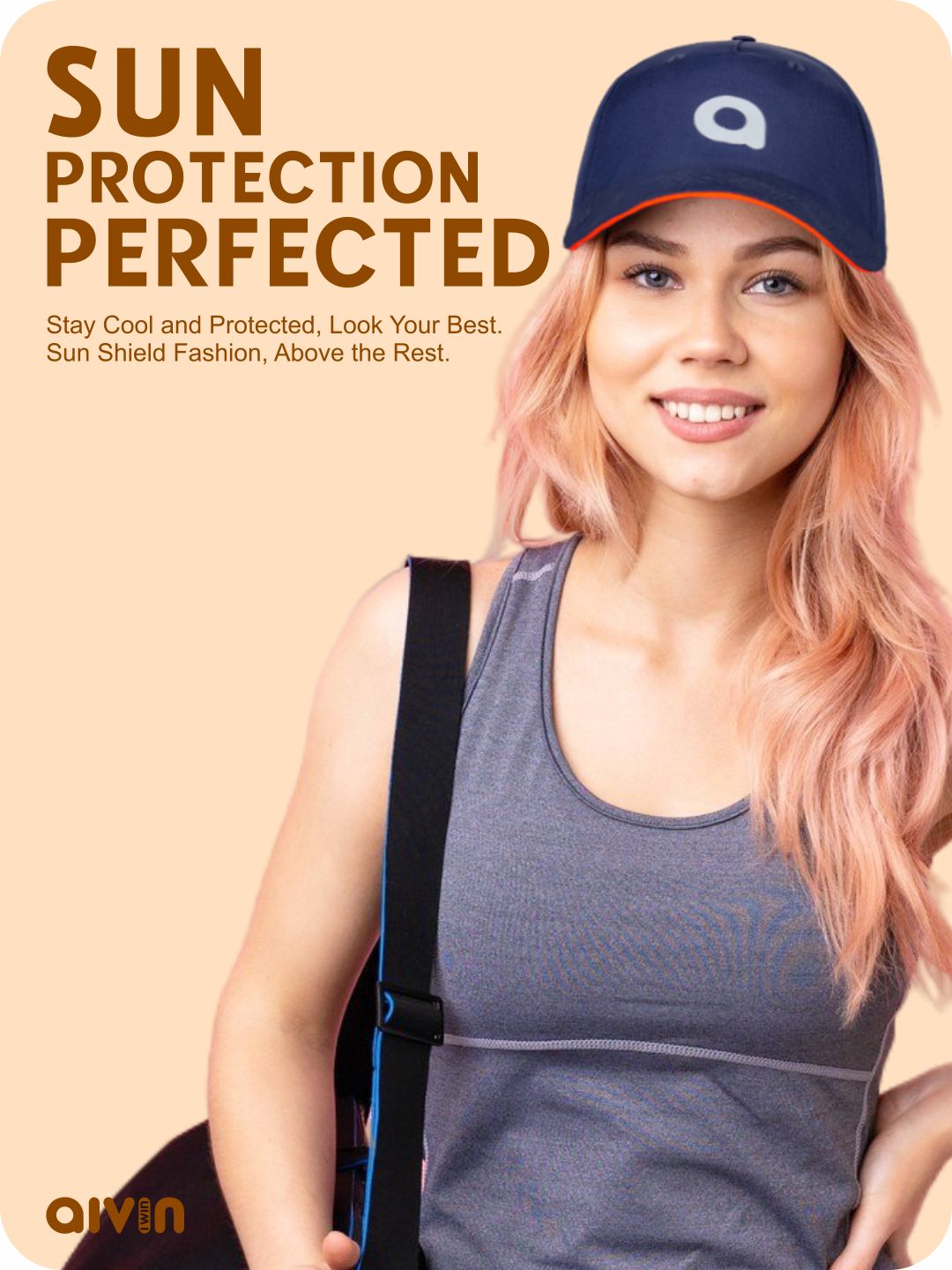AIVIN Head Caps for Men & Womens Caps with Adjustable Strap for Boys & Girls Unisex Caps for All Sports Breathable Summer Cap(BLUE)