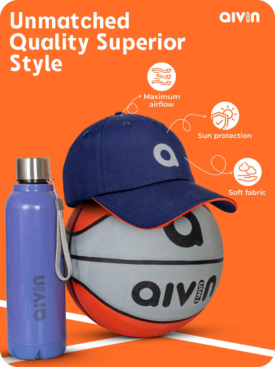 AIVIN Head Caps for Men & Womens Caps with Adjustable Strap for Boys & Girls Unisex Caps for All Sports Breathable Summer Cap(BLUE)