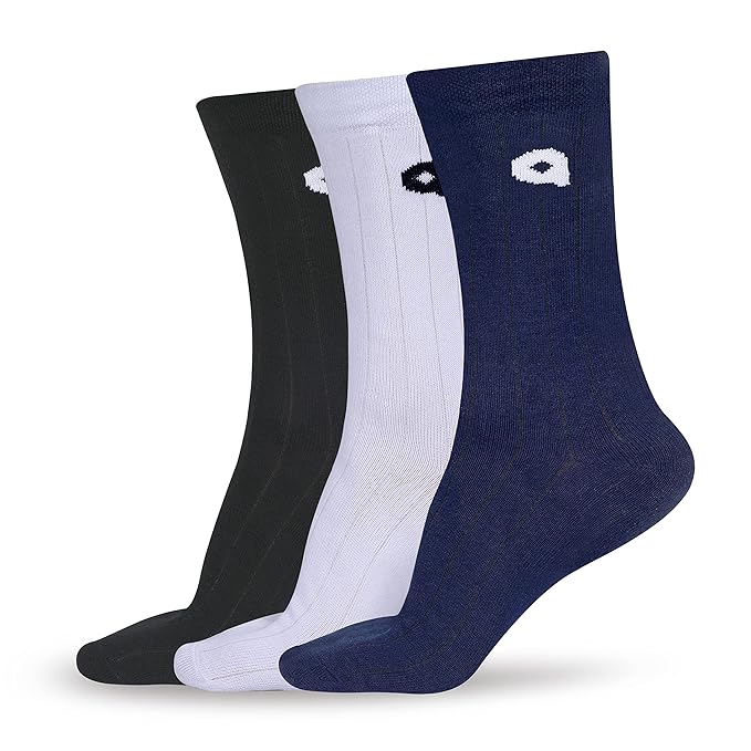 Aivin Trend All Day Comfort Socks Breathable, Sports, Running, and Gym, Socks are Soft, extremely lightweight, and comfortable too, Providing warmth and softness to your feet (Pack of 3, Black/White/Navy Blue)