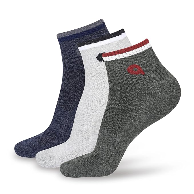 Aivin Ocean All Day Comfort Men Socks Breathable, Sports, Running, and Gym, Socks are Soft, extremely lightweight, and comfortable too, Providing warmth and softness to your feet (Pack of 3, Light Grey/Dark Grey/Navy Grey)