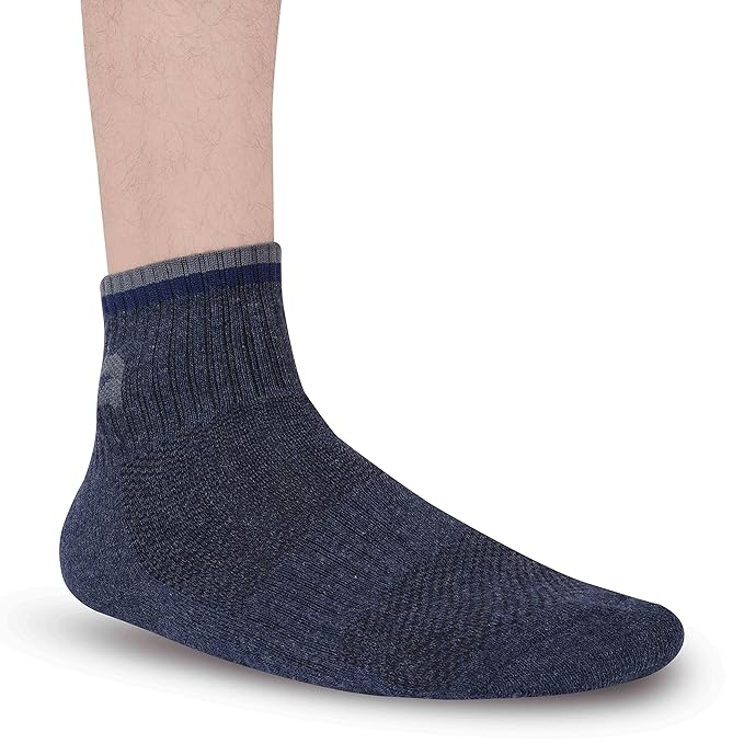 Aivin Ocean All Day Comfort Men Socks Breathable, Sports, Running, and Gym, Socks are Soft, extremely lightweight, and comfortable too, Providing warmth and softness to your feet (Pack of 3, Light Grey/Dark Grey/Navy Grey)